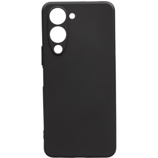 Vivo Y19s Kılıf Silikon Mat Esnek Kamera Korumalı Biye Kapak - Siyah