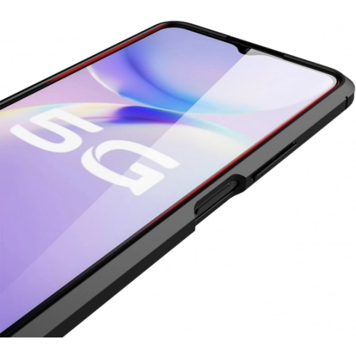 Vivo Y20 Kılıf Deri Görünümlü Lüks Parmak İzi Bırakmaz Niss Silikon Kapak - Siyah