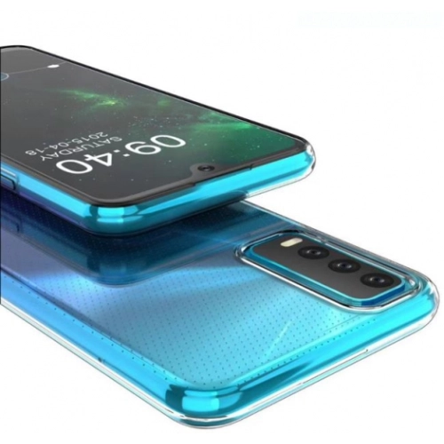 Vivo Y20 Kılıf Kamera Korumalı Esnek Silikon Kapak - Şeffaf