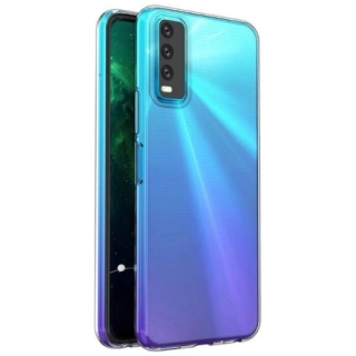 Vivo Y20s Kılıf Kamera Korumalı Esnek Silikon Kapak - Şeffaf