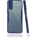 Vivo Y20s Kılıf Renkli Silikon Kamera Lens Korumalı Şeffaf Parfe Kapak - Lacivert