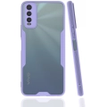 Vivo Y20s Kılıf Renkli Silikon Kamera Lens Korumalı Şeffaf Parfe Kapak - Lila