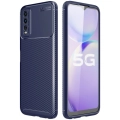 Vivo Y20s Kılıf Silikon Parmak İzi Bırakmayan Karbon Soft Negro Kapak - Lacivert