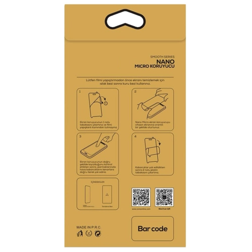 Vivo Y21 Ekran Koruyucu Gold Nano Esnek Film Kırılmaz - Şeffaf