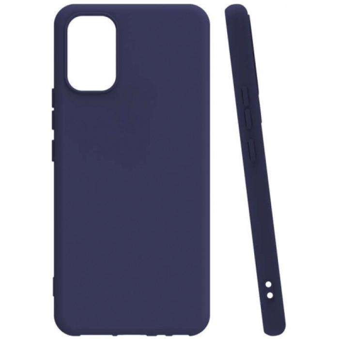 Vivo Y21 Kılıf Silikon Mat Esnek Kamera Korumalı Biye Kapak - Lacivert