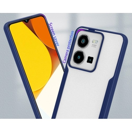 Vivo Y22s Kılıf Renkli Silikon Kamera Lens Korumalı Şeffaf Parfe Kapak - Siyah