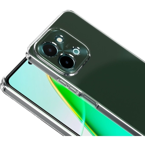 Vivo Y28 Kılıf Kamera Korumalı Esnek Silikon Kapak - Şeffaf