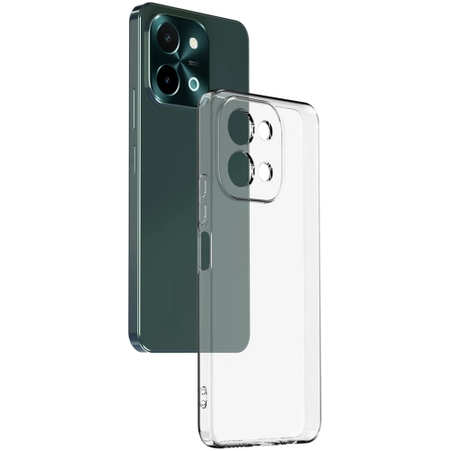 Vivo Y28 Kılıf Kamera Korumalı Esnek Silikon Kapak - Şeffaf