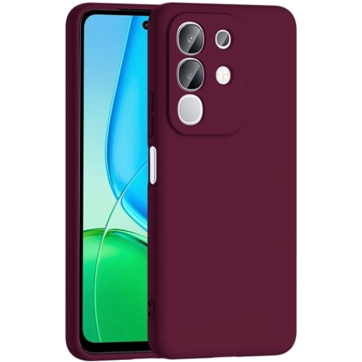 Vivo Y29 4G Kılıf İçi Kadife Mat Mara Lansman Silikon Kapak  - Koyu Mor