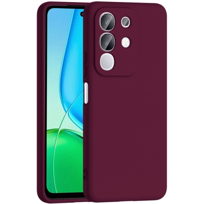 Vivo Y29 4G Kılıf İçi Kadife Mat Mara Lansman Silikon Kapak  - Koyu Mor