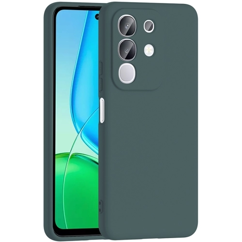 Vivo Y29 4G Kılıf İçi Kadife Mat Mara Lansman Silikon Kapak - Koyu Yeşil