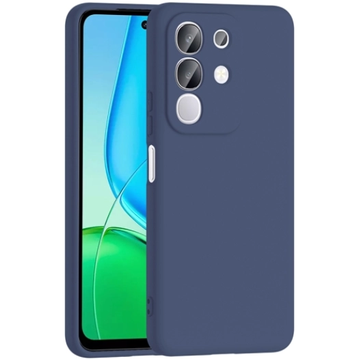 Vivo Y29 4G Kılıf İçi Kadife Mat Mara Lansman Silikon Kapak  - Lacivert