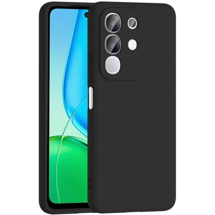 Vivo Y29 4G Kılıf İçi Kadife Mat Mara Lansman Silikon Kapak  - Siyah