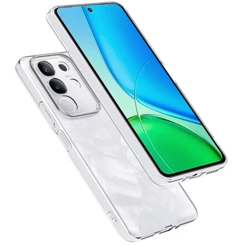 Vivo Y29 4G Kılıf Kamera Korumalı Esnek Silikon Kapak - Şeffaf