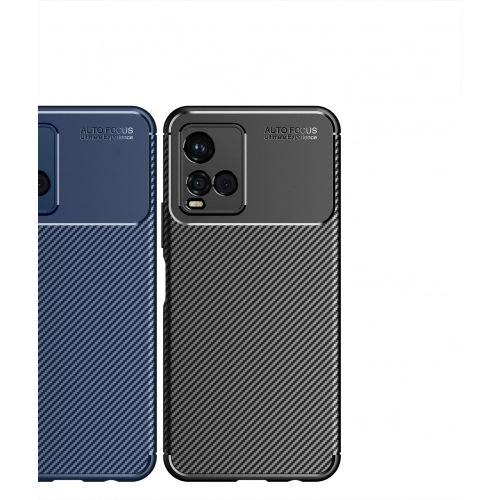 Vivo Y33s Kılıf Silikon Parmak İzi Bırakmayan Karbon Soft Negro Kapak - Siyah