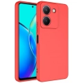 Vivo Y36 Kılıf İçi Kadife Mat Mara Lansman Silikon Kapak  - Kırmızı