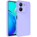 Vivo Y36 Kılıf İçi Kadife Mat Mara Lansman Silikon Kapak  - Lila