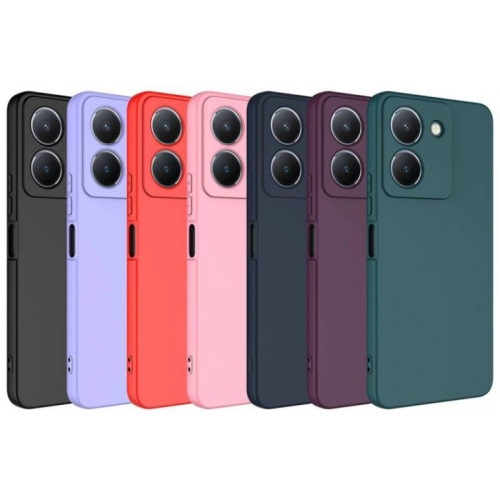 Vivo Y36 Kılıf İçi Kadife Mat Mara Lansman Silikon Kapak - Pembe