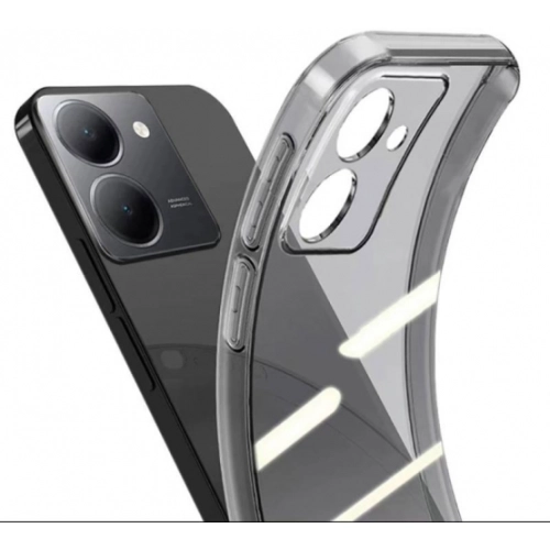 Vivo Y36 Kılıf Kamera Korumalı Esnek Silikon Kapak - Şeffaf