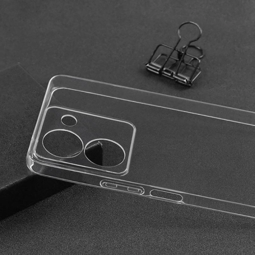 Vivo Y36 Kılıf Kamera Korumalı Esnek Silikon Kapak - Şeffaf