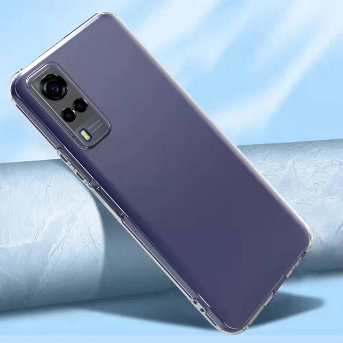 Vivo Y53s Kılıf Kamera Korumalı Esnek Silikon Kapak - Şeffaf