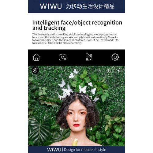 Wiwu 3-Axis S5B Gimbal Sabitleyici Hareketli Tripod - Siyah