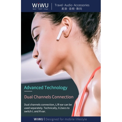 Wiwu Airbuds X Qi Bluetooth Kulaklık - Beyaz