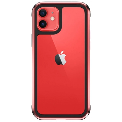Wiwu Apple iPhone 11 Kılıf Defence Armor Serisi Arkası Şeffaf Lisanslı Kapak - Kırmızı