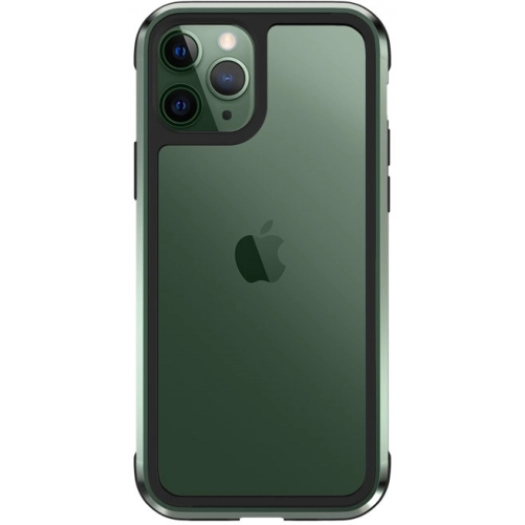 Wiwu Apple iPhone 11 Pro Max Kılıf Defence Armor Serisi Arkası Şeffaf Lisanslı Kapak - Yeşil