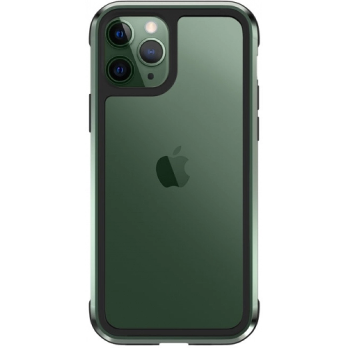 Wiwu Apple iPhone 11 Pro Max Kılıf Defence Armor Serisi Arkası Şeffaf Lisanslı Kapak - Yeşil