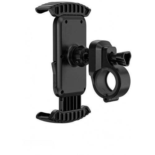 Wiwu CH037 Sarsıntı Önleyici 360 Derece Dönebilen Ayarlanabilir Motosiklet ve Bisiklet Telefon Tutucu - Siyah