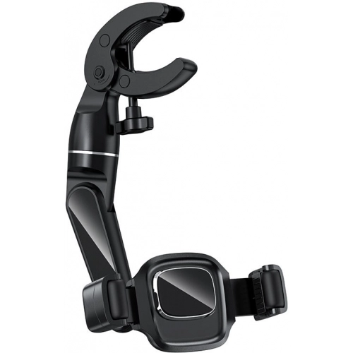 Wiwu CH039 Araç İçi Dikiz Aynası 360 Derece Dönebilen Oynar Başlıklı Telefon Tutucu - Siyah