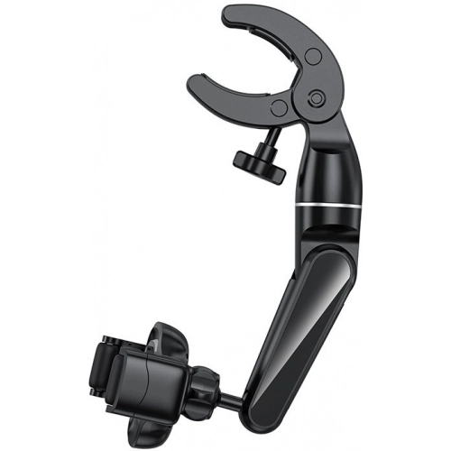 Wiwu CH039 Araç İçi Dikiz Aynası 360 Derece Dönebilen Oynar Başlıklı Telefon Tutucu - Siyah