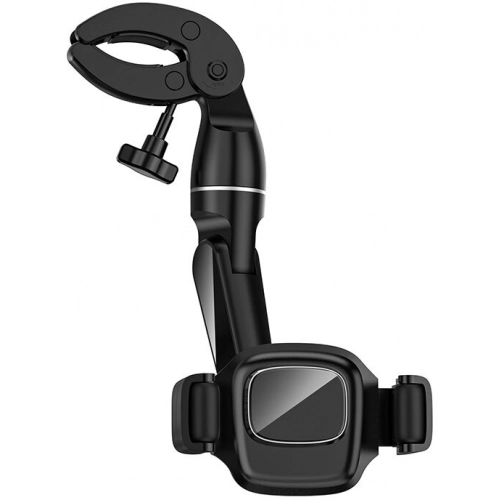 Wiwu CH039 Araç İçi Dikiz Aynası 360 Derece Dönebilen Oynar Başlıklı Telefon Tutucu - Siyah