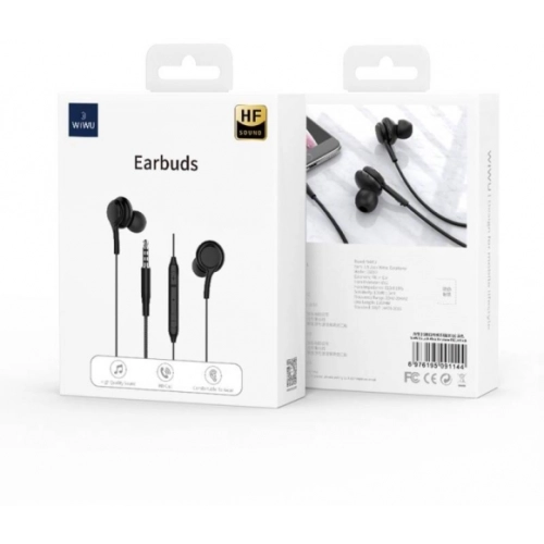 Wiwu EB310 Hi-Fi Ses Kaliteli 3.5mm Kulakiçi Kulaklık - Siyah