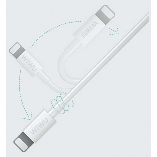 Wiwu G90 iPhone 20W Şarj PD To Lightning Kablo 1M - Beyaz