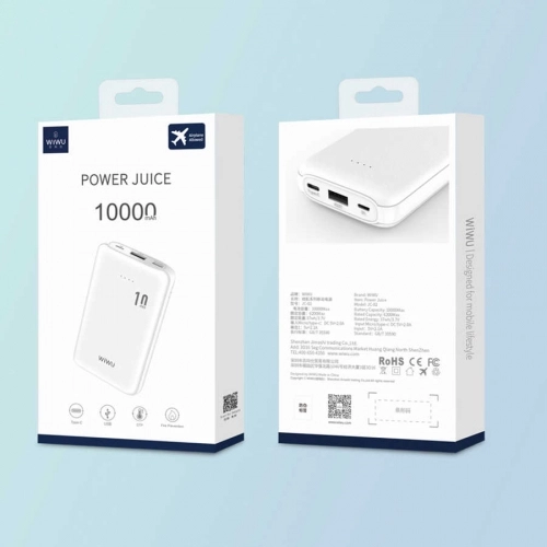 Wiwu JC-02 10000 Mah Powerbank - Beyaz