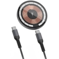 Wiwu M17 Magnetik Intelligent Transparan Wireless Şarj Ultra İnce Şeffaf 15W Android iOS Destekli - Siyah