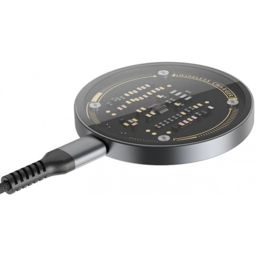 Wiwu M17 Magnetik Intelligent Transparan Wireless Şarj Ultra İnce Şeffaf 15W Android iOS Destekli - Siyah