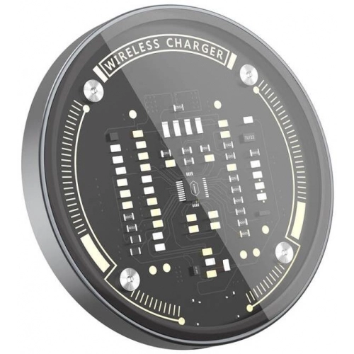 Wiwu M17 Magnetik Intelligent Transparan Wireless Şarj Ultra İnce Şeffaf 15W Android iOS Destekli - Siyah