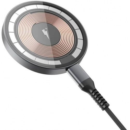 Wiwu M17 Magnetik Intelligent Transparan Wireless Şarj Ultra İnce Şeffaf 15W Android iOS Destekli - Siyah