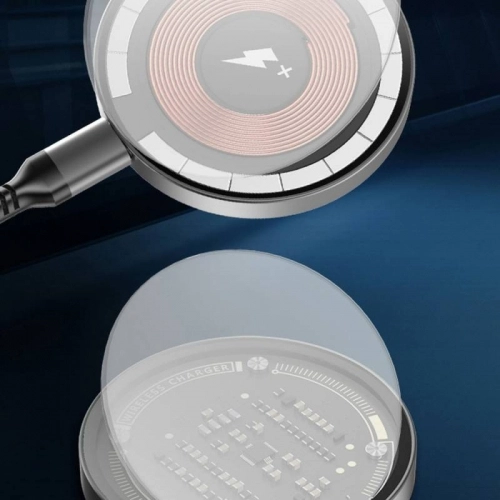 Wiwu M17 Magnetik Intelligent Transparan Wireless Şarj Ultra İnce Şeffaf 15W Android iOS Destekli - Siyah