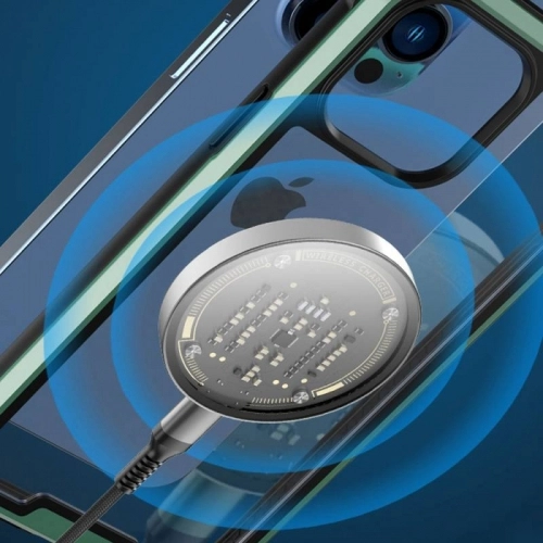 Wiwu M17 Magnetik Intelligent Transparan Wireless Şarj Ultra İnce Şeffaf 15W Android iOS Destekli - Siyah