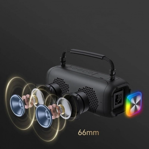 Wiwu P17 Çift Mikrofonlu Thunder Bluetooth Speaker Hoparlör TF Card/Flash Disk Suya Dayanıklı V5.3 - Lacivert