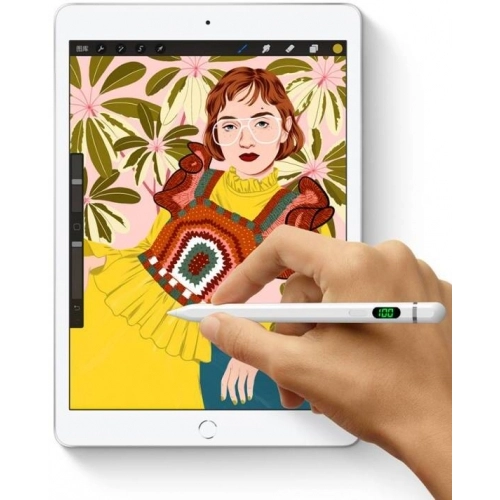 Wiwu Pencil L Pro Dijital Led Göstergeli Dokunmatik Kalem Palm-Rejection Eğim Özellikli Çizim Kalemi - Beyaz