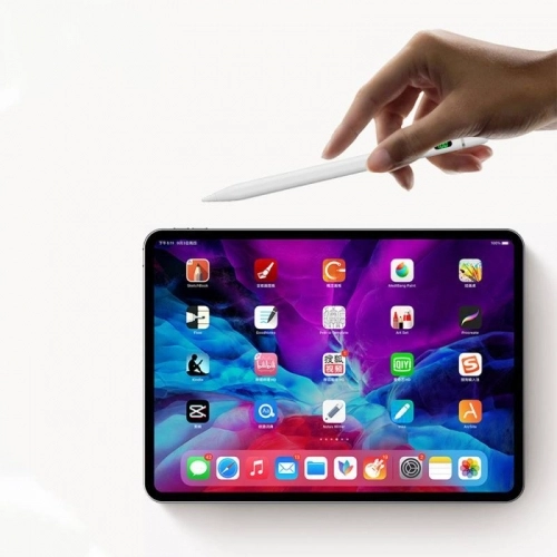 Wiwu Pencil L Pro Dijital Led Göstergeli Dokunmatik Kalem Palm-Rejection Eğim Özellikli Çizim Kalemi - Beyaz