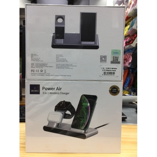 Wiwu Power Air 3 in 1 Kablosuz Şarj Standı Airpods Watch MF500 - Gri