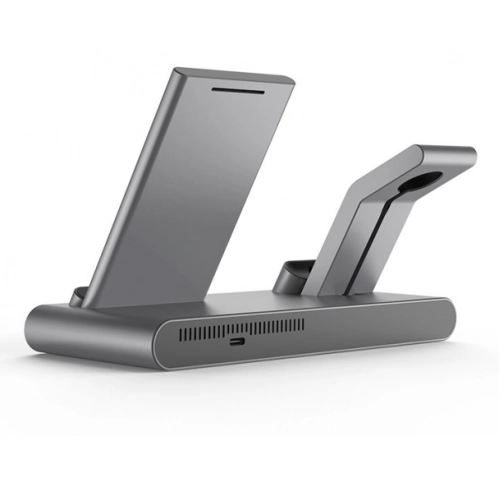 Wiwu Power Air 3 in 1 Kablosuz Şarj Standı Airpods Watch MF500 - Gri