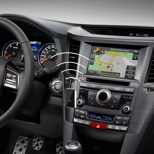 Wiwu Wi-CP001 CarPlay Dijital LED Göstergeli Kablosuz Ses Alıcı USB Girişli Bluetooth Adaptör - Gri