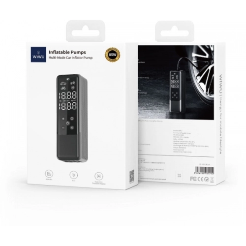 Wiwu Wi-Ai001 Çok Modlu Dijital Ekranlı Araç Hava Kompresörü - Siyah